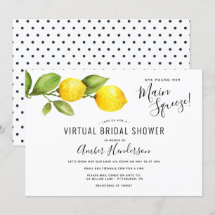 Invitación Ducha virtual de novias sobre la congelación princ