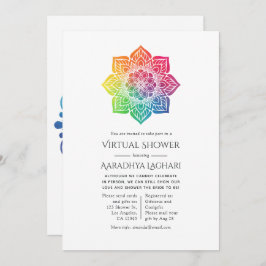 Invitación Ducha virtual india de Rainbow Mandala