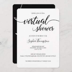 Invitación DUCHA VIRTUAL VIRTUAL VIRTUAL DE Personalizado NEG