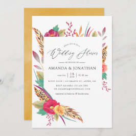 Invitación Ducha Watercolor Safari Wedding