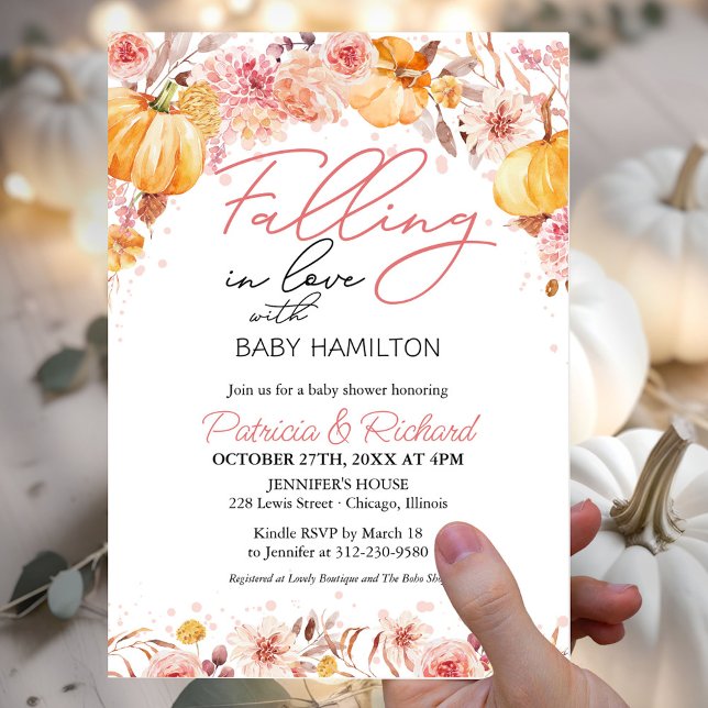 Invitación Duchas de Bebe Otoño Enamorándose (Subido por el creador)