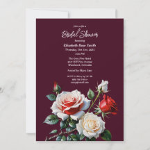 Duchas de boda de rosas rojas blancas rosadas oscu