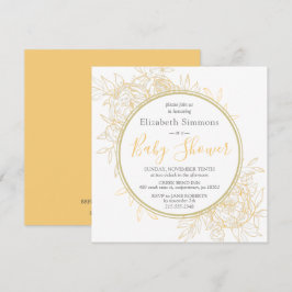Invitación Duche de Mostaza Floral Toile Baby Shower