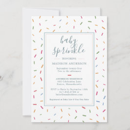 Invitación Duchesita de Sprinkles Coloridos Baby Shower
