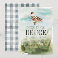 Duck Duck Deuce Watercolor Boy 2º cumpleaños