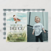 Duck Duck Deuce Watercolor Boy Foto Segundo cumple