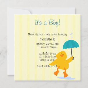 Invitación Duckie Baby Shower Invite