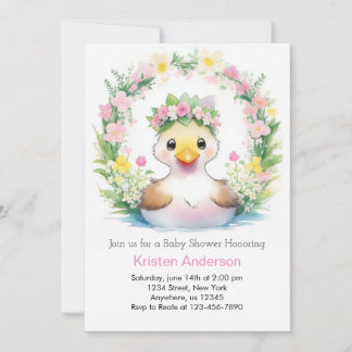 Invitación Duckling Dreamscape: Chica Baby Shower