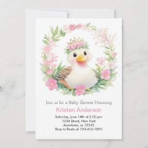 Invitación Ducky Wonders: Un Baby Shower para Chicas