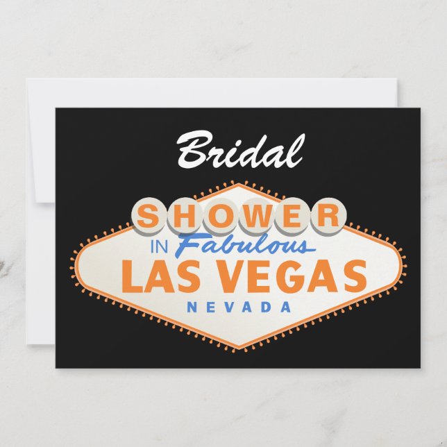 Invitación Duelo de bodas de destino de signo de Las Vegas (Anverso)