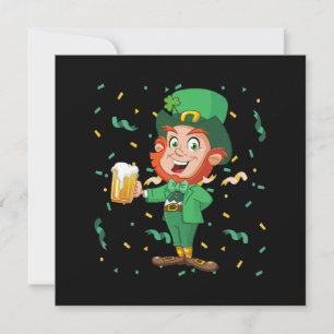 Invitación Duende bebiendo cerveza Día de San Patricio