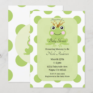 Invitación Duende de Cuento de Hadas Príncipe Rana Baby Showe