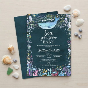 Invitación Duende Fiesta de Baby Shower Bajo El Mar
