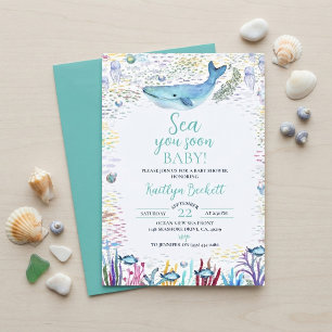 Invitación Duende Fiesta de Baby Shower Bajo El Mar