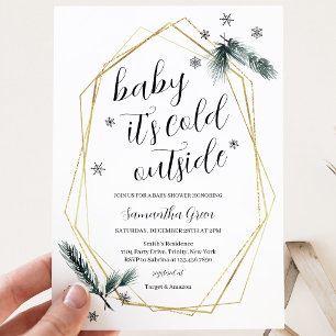 Invitación Duérmete es Frío Afuera Baby Shower