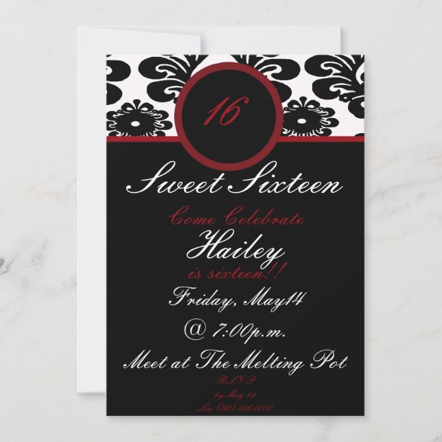 Invitación dulce16... (Anverso)