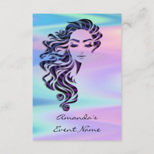 Invitación Dulce 16ª Ducha Bridal Holograma Princesa Púrpura