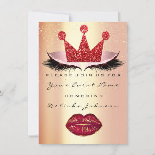 Invitación Dulce 16ª ducha de novia Corona de besos de quince