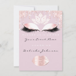 Invitación Dulce 16ª gasa Princesa Real Rosa Quinceanera