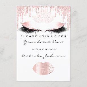 Invitación Dulce 16ª gasa Princesa Real Rosa Quinceanera