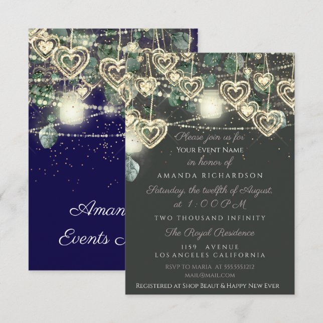 Invitación Dulce 16ª novia Rústica de la Marina de la Madera  (Anverso / Reverso)