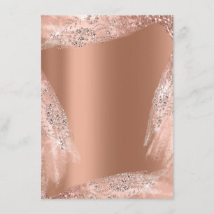 Invitación Dulce 16ª Rosa de vestido de novia Chispa de diama