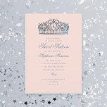Invitación Dulce 16 aniversario de la corona de la princesa<br><div class="desc">Personalizar todo el texto como título del evento. Personalizar el color del fondo; la imagen de la corona y la imagen posterior son opcionales.</div>