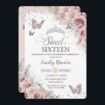 Invitación Dulce 16 Boho Rubor Dusty Rosa Floral Pampas Grass<br><div class="desc">Personalice esta encantadora invitación a boho Sweet 16 Birthday con su propia redacción fácil y rápidamente,  simplemente pulse el botón personalizar it para reorganizar y formatear el estilo y la ubicación del texto. ¡Artículos coincidentes disponibles en la tienda! c) El estudio Happy Cat Studio</div>