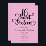 Invitación Dulce 16 Bubblegum fiesta de cumpleaños rosado y n<br><div class="desc">Personalizar para su evento.</div>