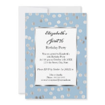 Dulce 16 Burbujas plateadas Fiesta azul de fiesta 