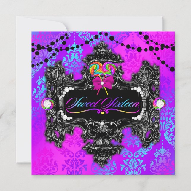 Invitación Dulce 16 del país de las maravillas de 311 (Anverso)