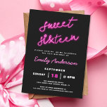 Invitación Dulce 16 Dieciséis Fiesta de Cumpleaños Retro Neon<br><div class="desc">Prepárate para fiestas como si fueran los 80 con nuestra dulce fiesta de cumpleaños 16 retro! Esta vibrante y enérgica invitación trae al presente las luces de neón y las vibrantes vibraciones del pasado para una celebración inolvidable. Con colores de neón retro audaces y un divertido diseño inspirado en los...</div>