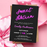 Invitación Dulce 16 Dieciséis Fiesta de Cumpleaños Retro Neon<br><div class="desc">Prepárate para fiestas como si fueran los 80 con nuestra dulce fiesta de cumpleaños 16 retro! Esta vibrante y enérgica invitación trae al presente las luces de neón y las vibrantes vibraciones del pasado para una celebración inolvidable. Con colores de neón retro audaces y un divertido diseño inspirado en los...</div>