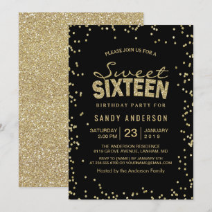 Invitación Dulce 16 Dieciséis Fiestas Puntos Purpurinas de