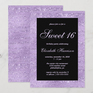 Invitación Dulce 16 Elegante fiesta de cumpleaños de Shimmer