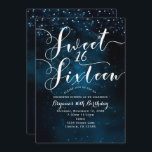 Invitación DULCE 16 Fiesta Celestial Starry Blue Sky<br><div class="desc">SWEET 16 Dieciséis Invitaciones Celestes de fiesta Starry Blue Sky. Personalizar a ambos lados de cualquier manera que quieras,  para cualquier evento.</div>
