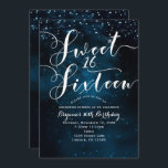 Invitación DULCE 16 Fiesta Celestial Starry Blue Sky<br><div class="desc">SWEET 16 Dieciséis Invitaciones Celestes de fiesta Starry Blue Sky. Personalizar a ambos lados de cualquier manera que quieras,  para cualquier evento.</div>