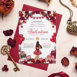 Invitación Dulce 16 Fiesta de San Valentín