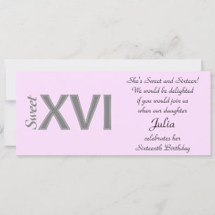 Invitación Dulce 16 Fiesta especial de cumpleaños XVI