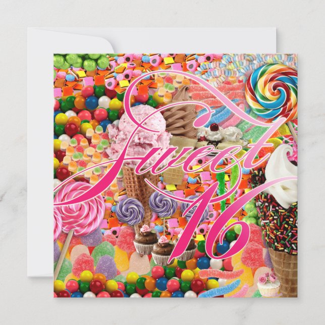 Invitación Dulce 16 Fiestas Invitan a la Vela Rosa (Anverso)