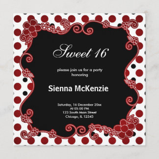 Invitación Dulce 16 Lady Bug