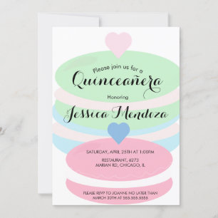 Invitación Dulce 16 Macarrones Quince