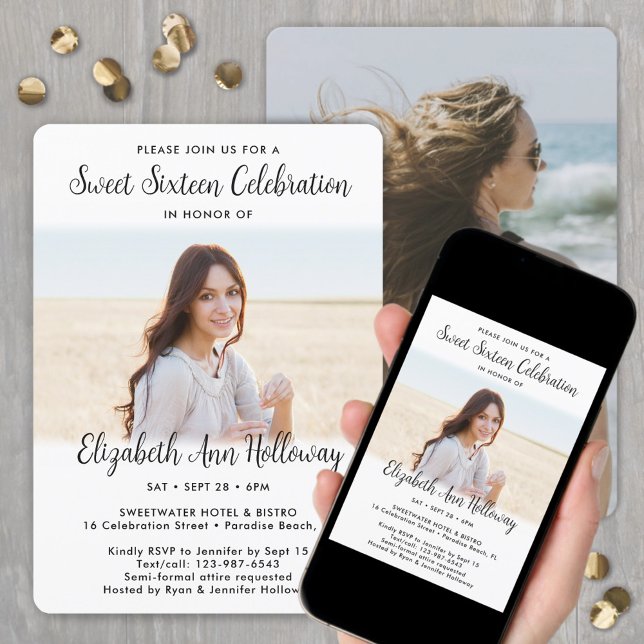 Invitación Dulce 16 Moda guión moderno 2 fiesta de cumpleaños (Subido por el creador)