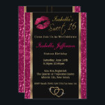 Invitación Dulce 16 Purpurina rosa<br><div class="desc">Dulces 16 plantillas de invitación. Un diseño moderno listo para el personalizar de su fiesta o evento. Personalizar la parte delantera y posterior con los detalles del evento, el estilo de fuente, el color de fuente. ⭐ Este Producto es 100% Personalizable. Los gráficos y / o el texto se pueden...</div>