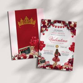 Invitación Dulce 16 San Valentín 16 cumpleaños