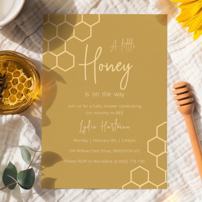 Invitación Dulce abeja de miel Baby Shower (Subido por el creador)