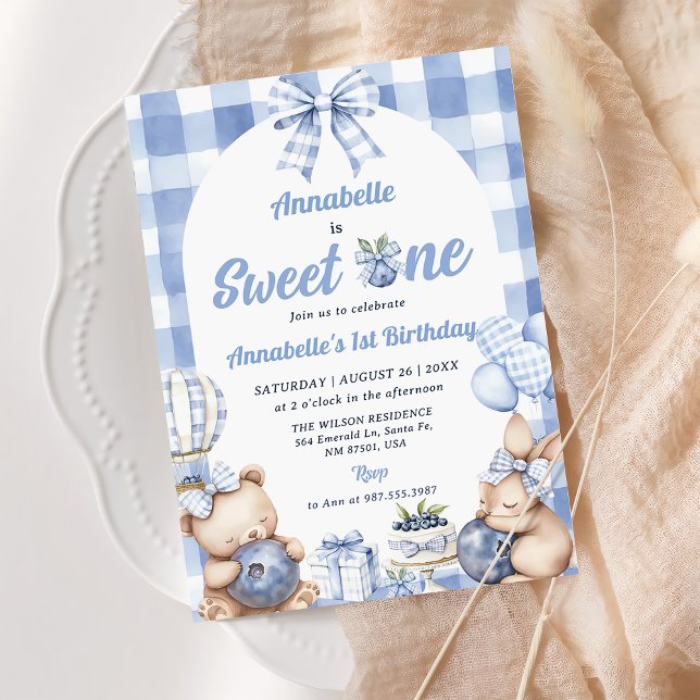 Invitación Dulce acuático primer Fiesta de cumpleaños (Subido por el creador)