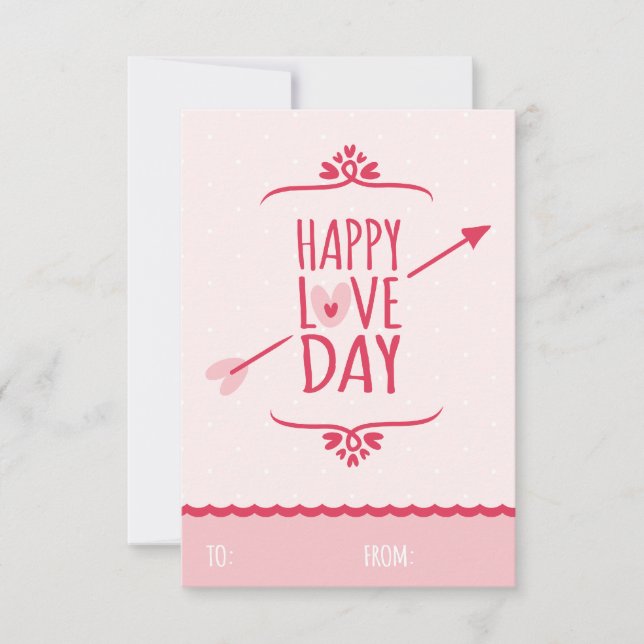 Invitación Dulce Amor Aula Escuela Día de San Valentín para N (Anverso)