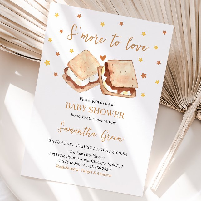 Invitación Dulce Amor Baby Shower de S'more (Subido por el creador)