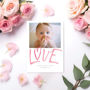 Invitación Dulce "AMOR" El día de San Valentín de acuarela ro
